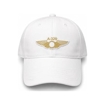 Şapka Beyaz "a-320" Kırmız Mavi Beyaz