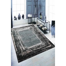 Füme Modern Klasik Kaymaz Tabanlı Dekoratif Halı Ar124n11