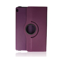 M10 X505f Kılıf 360 Tablet Deri Kılıf - Mürdüm Arka Kapak