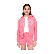 Gap Relaxed Gap Logo Fermuarlı Sweatshirt - 746744-9998 Pembe