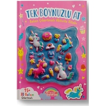 Tek Boynuzlu At Balon Çıkartmalı Aktivite Kitabı - Kyut-759078