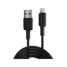 12w 2.4a Usb-a To Lightning İphone İpad İle Uyumlu Silikon Hızlı Şarj Ve Data Kablosu Siyah 2 Metre