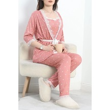 Seka Pegasus Üçlü Pijama Takımı Pudra - 70044.1048. Çok Renkli