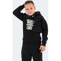Slazenger DO IN Çocuk Kapüşonlu Siyah Sweatshirt