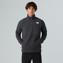 The North Face M Glacier Heavyweight 1/2 Zip Erkek Polar-30512 Koyu Gri