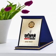 Kişiye Özel Yılın En İyi Orman Endüstri Mühendisi Lacivert Plaket
