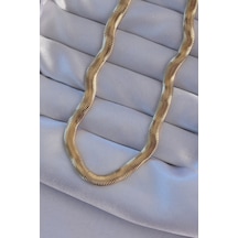 Ezoconcept 316l Çelik Gold Renk Yılan Zincir Kolye 001