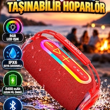 Ipx6 Suya Dayanıklı 20w Rgb Led Bluetooth 5.3 Taşınabilir Hoparlör 2400 Mah, Usb/sd/aux