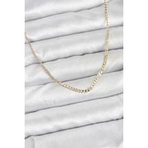 Cm 14k Gold Renk Pirinç Zincir Model Kadın Kolye 5886 Çok Renkli