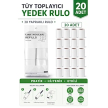 Porsima 3108 Kedi Köpek Tüy Toplayıcı 20 Adet Yedek Rulo 600 Yaprak