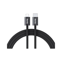 Benks D46 60 W 2 M Type-C To Lightning Örgülü Şarj Ve Data Kablosu Siyah