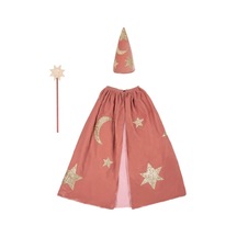 Meri Meri - Pink Velvet Wizard Costume - Pembe Büyücü Kostümü 0 - 99