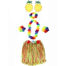 Yetişkin - 873 - Ve Çocuk Uyumlu Luau Aloha Hawaii Rengarenk 40 Cm Etek Ananas Şekilli Gözlük Hawaii - Dpmıx-hb - Kolye R