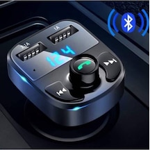 Car X8 Araç Fm Transmitter 5.0 Bluetooth Araç Kiti Usb Mp3 Sd Kart Çakmaklık Girişli Oto Müzik Çalar