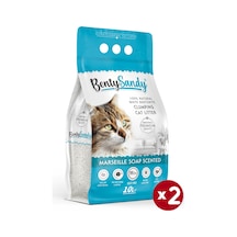 Benty Sandy Marsilya Sabun Kokulu İnce Topaklaşan Bentonit Kedi Kumu 2 x 10 L