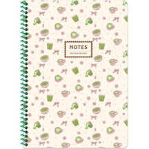 Keskin A4 Çizgili Karton Kapak Kahve Defter - Krem Çok Renkli