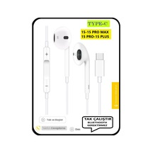İphone 16 16 Pro 16 Max 15 15 Pro 15 Pro Max Kulaklık Type C Uyumlu Kulaklık Kablolu Tak Çalıştır