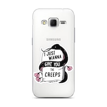 Samsung Uyumlu Core Prime Mezar Taşı Tasarımlı Süper Şeffaf Telefon Kılıfı Çok Renkli