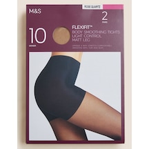 Marks & Spencer 2'li Flexifit 10 Denye Külotlu Çorap Seti Bej