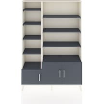 Arges Dolap 10 Raflı 3 Kapaklı 132x30x195 Aytaşı-antrasit/ant... Aytaşı