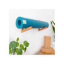Ahşap Eğimli Yoga Mat Askıları, Yoga Mat Tutucu, Pilates Mat Duvar Tutucu, Duvara Monte Yoga Mat