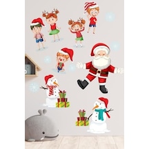 Baba Ve Sevimli Çocuklar Çocuk Odası Stickeri Acı Kahve