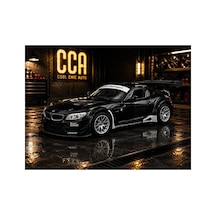 1:24 Ölçek Bmw Z4 Gt3 Diecast Model Araba Siyah Açılan Kapılar Bmw Z4 Model Araba Standlı Özel Kutud