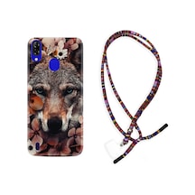 Reeder P13 Blue Kılıf Rasta Boyun Askılı Flowers Fox 1310 Siyah