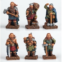 Veronese Minyatür 6 Vikingli Savaşçı Figür Seti 7,5cm
