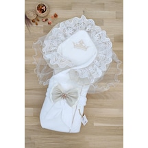 Bebek Unisex Lüks Duvaklı Kundak Battaniyesi Çok Renkli