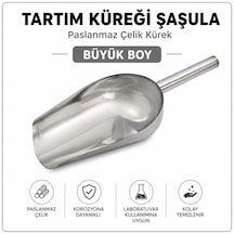Tartım Küreği Şaşula - Paslanmaz Çelik Kürek Büyük Boy Laboratuvar İçin