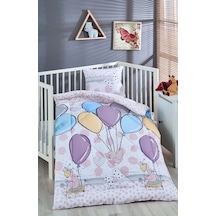 Komfort Home Baskılı Pamuklu Silikon Elyaf Bebek Yorganı+Yastık