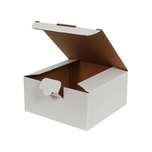 Beyaz Kilitli Kargo Kutusu / Ebat: 13,5x13,5x6,5 cm (100 adet)