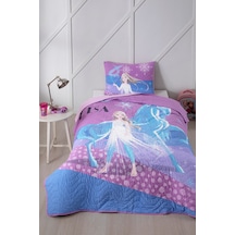 Frozen Snow Queen Tek Kişilik Disney Lisanslı Çocuk Yatak Örtüsü 160x230 Cm Pembe