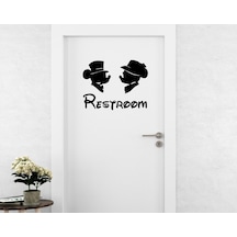 Bk Home Restroom Tasarımlı Kapı Sticker-1