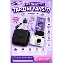 4k Çantalı Dijital Retro Video Kamera 48mp 16x Zoom Işıklı 32gb Kart Dijital Fotoğraf Makinesi Beyaz