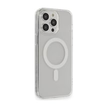 İphone 14 Pro Max Uyumlu Kılıf Matte Şeffaf Magneticsafe - Şeffaf
