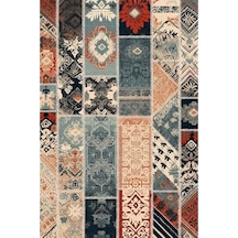 Saude Patchwork Şönil Kaymaz Doğal Pamuk Tabanlı Yıkanabilir Antibakteriyel Çevre Dostu Salon Halısı 120x180 1