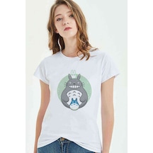 Komşum My Neighbor Totoro Baskılı Beyaz Kadın Tshirt (534816862)