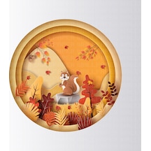 Daire Desende Sincap Çocuk Odası Poster Duvar Kağıdı
