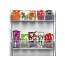 12 Li Buzdolabı İçi Mini Düzenleyici Kutu Organizer - Buzdolabı Kapak Düzenleyici Şeffaf