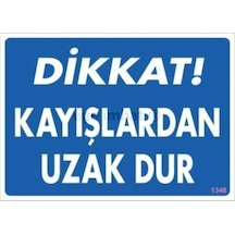 Dikkat Kayışlardan Uzak Dur Uyarı Levhası 25x35 Kod:1348 - Elwm-286575