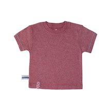 Organicera Organik Kısa Kollu Tshirt,Bordo Melanj Bordo