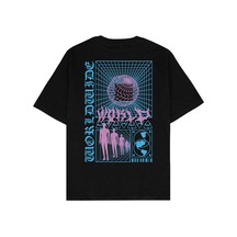 Adrift New World Siyah Oversize Unisex T-shirt Siyah