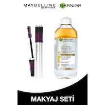 Maybelline New York Falsies Lash Lift Maskara Ultra Siyah + Garnier Çift Fazlı Miceller
