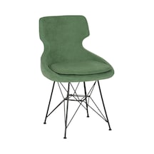 Sandalyecafesi Dore Yesil Metal Ayaklı Mutfak Ve Cafe Sandalyesi