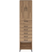Hyperion Dolap 2 Raflı 6 Çekmeceli 2 Kapaklı 60x44x243 Çam-çam Çam