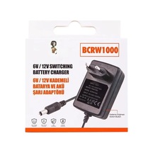 Kademeli Batarya Şarj Adaptörü 6v 12v 1a Crocodile Kablo