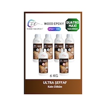 6 Kg Wood Epoxy Quatro Maxi/ Kalın Döküm Şeffaf Epoksi Reçine Seh