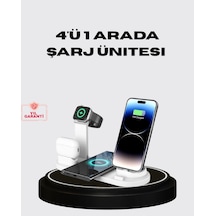 Mey İthalat Apple Uyumlu Kablosuz Şarj İstasyonu 4 Cihaz Destekli Ve Hızlı Şarjlı